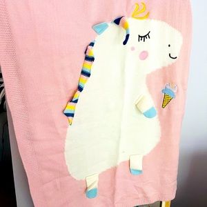 Cute knit kids blanket new !